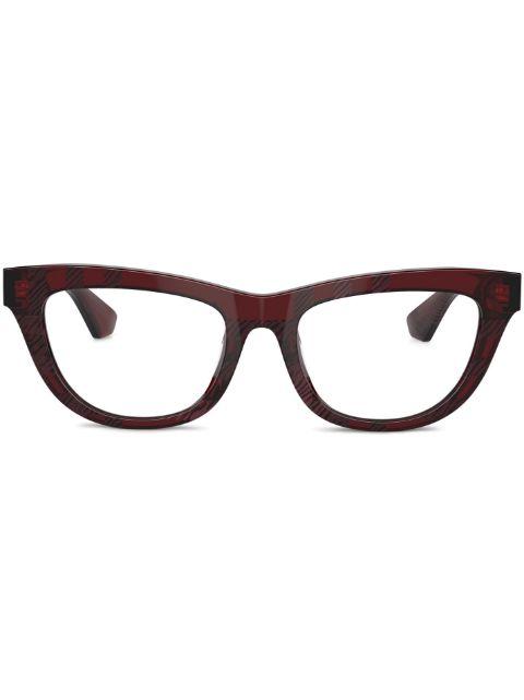 check-pattern cat-eye glasses by BURBERRY EYEWEAR