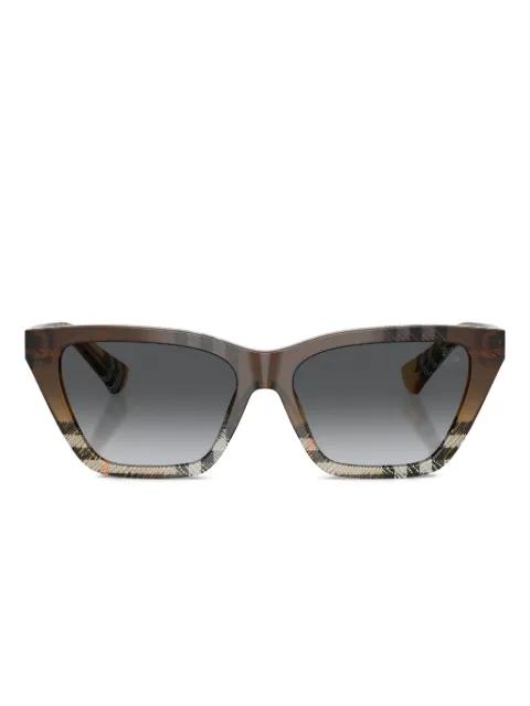 check-pattern cat-eye sunglasses by BURBERRY EYEWEAR