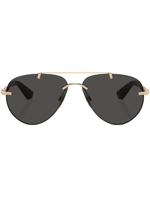 metallic pilot-frame sunglasses by BURBERRY EYEWEAR