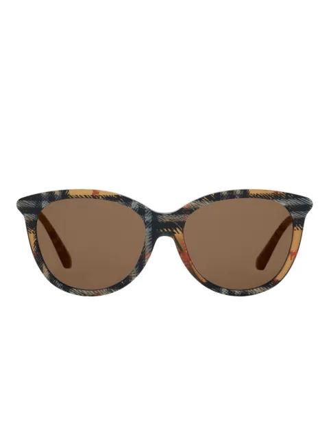 round-frame checked sunglasses by BURBERRY EYEWEAR