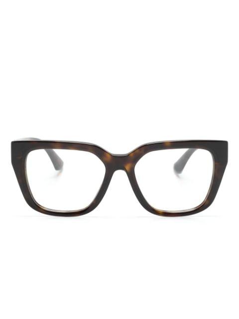 tortoiseshell square-frame glasses by BURBERRY EYEWEAR