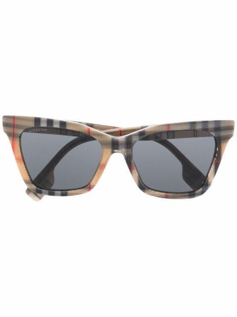 vintage-check cat-eye sunglasses by BURBERRY EYEWEAR