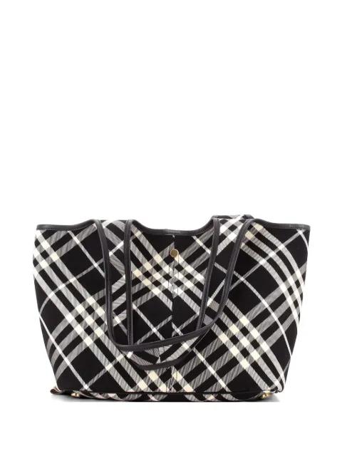 East-West Vintage Check Canvas Small tote bag by BURBERRY 