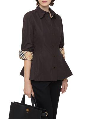 Eliza Slim Fit Cotton Poplin Shirt by BURBERRY