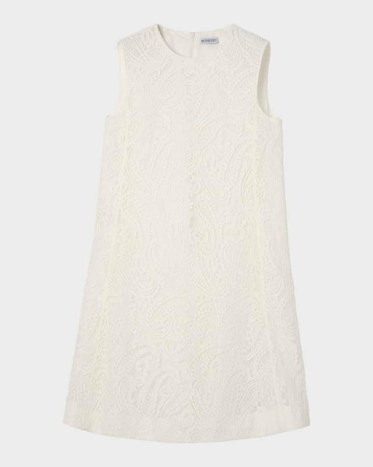 Elysande Paisley Lace Sleeveless Mini Dress by BURBERRY