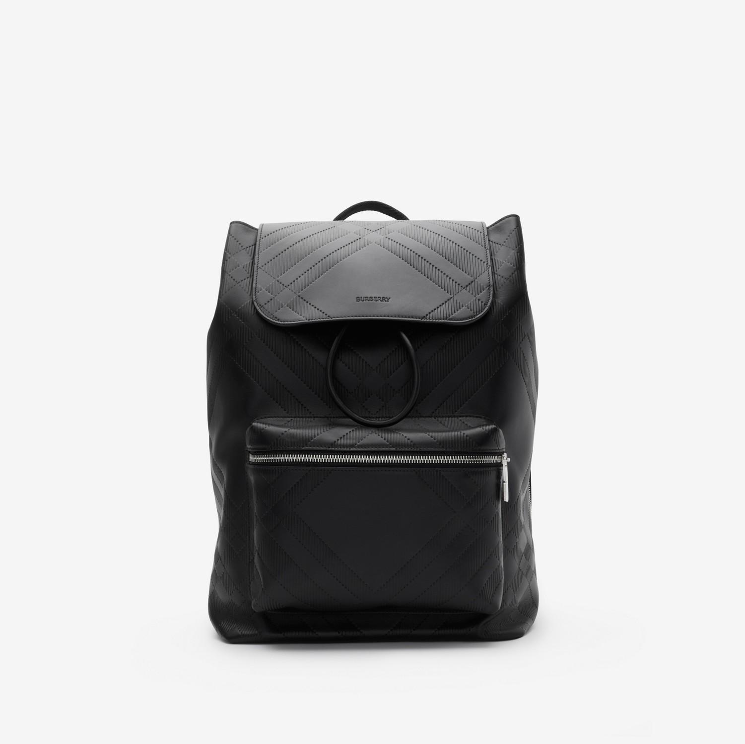 Embossed Check Backpack by BURBERRY