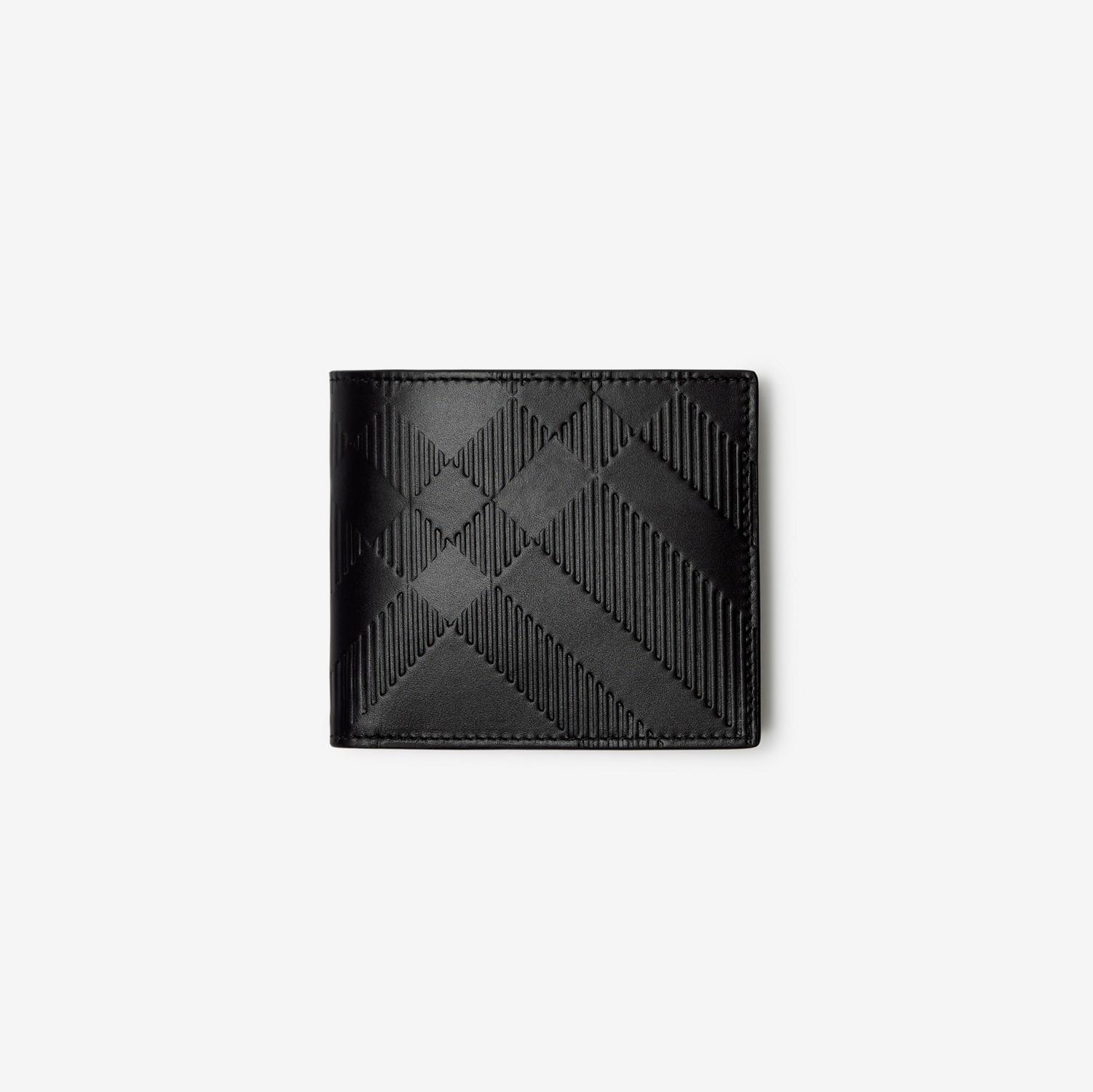 Embossed Check Bifold Coin Wallet by BURBERRY