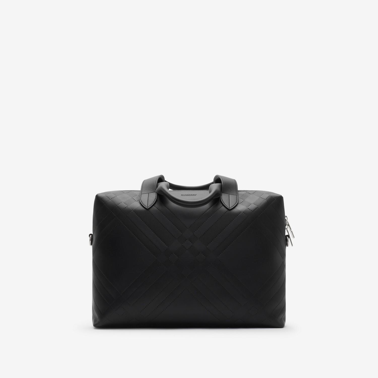 Embossed Check Briefcase by BURBERRY