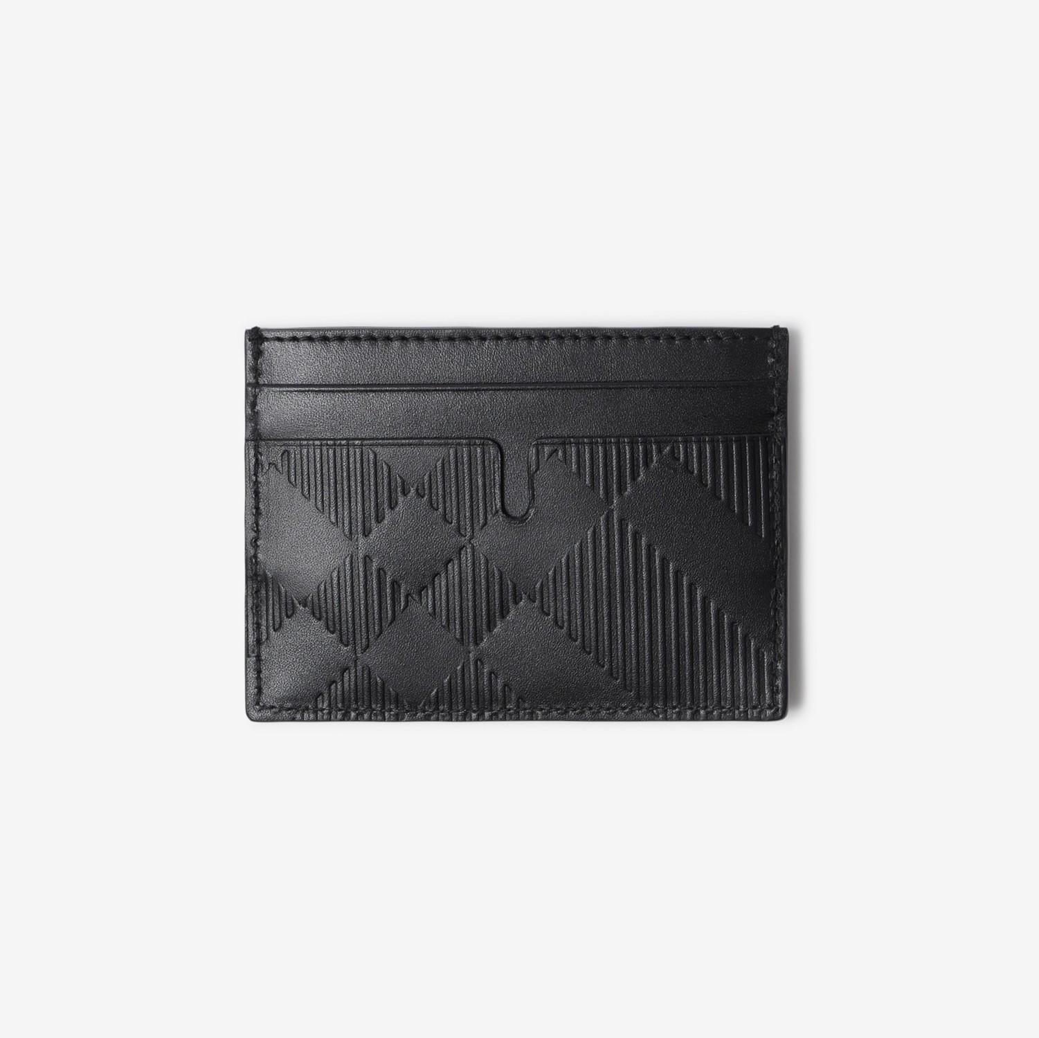 Embossed Check Card Case by BURBERRY