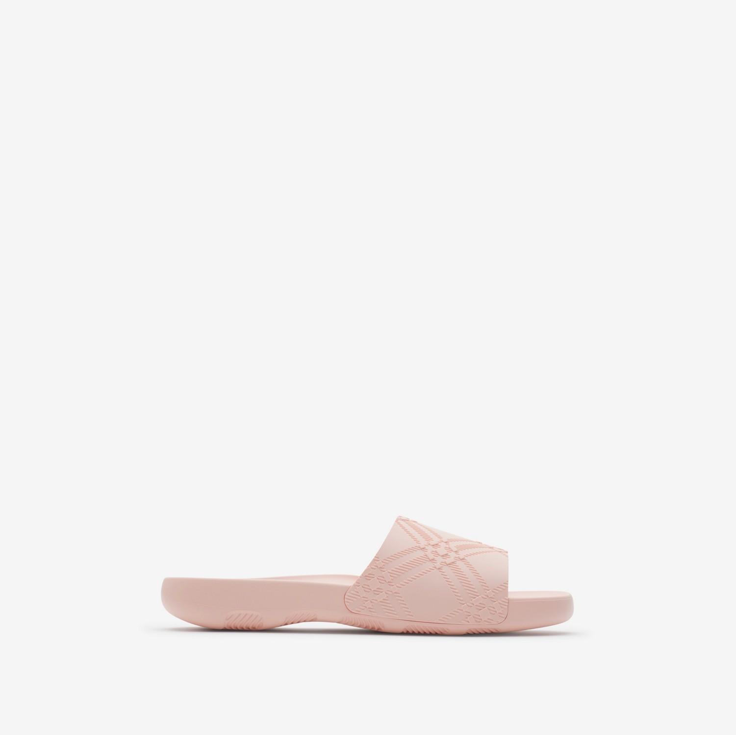 Embossed Check Dive Slides by BURBERRY