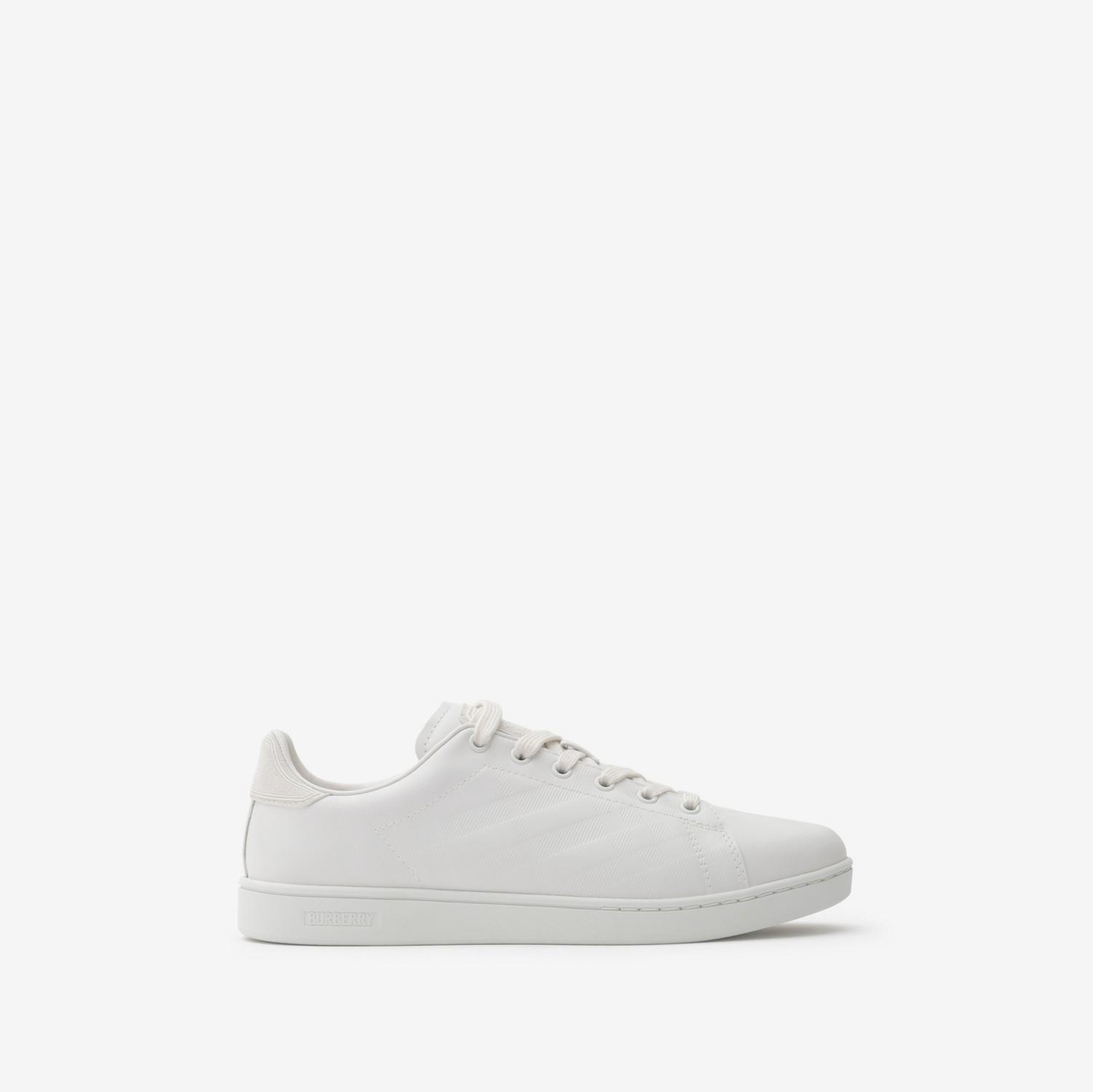 Embossed Check Leather Set Sneakers​ by BURBERRY