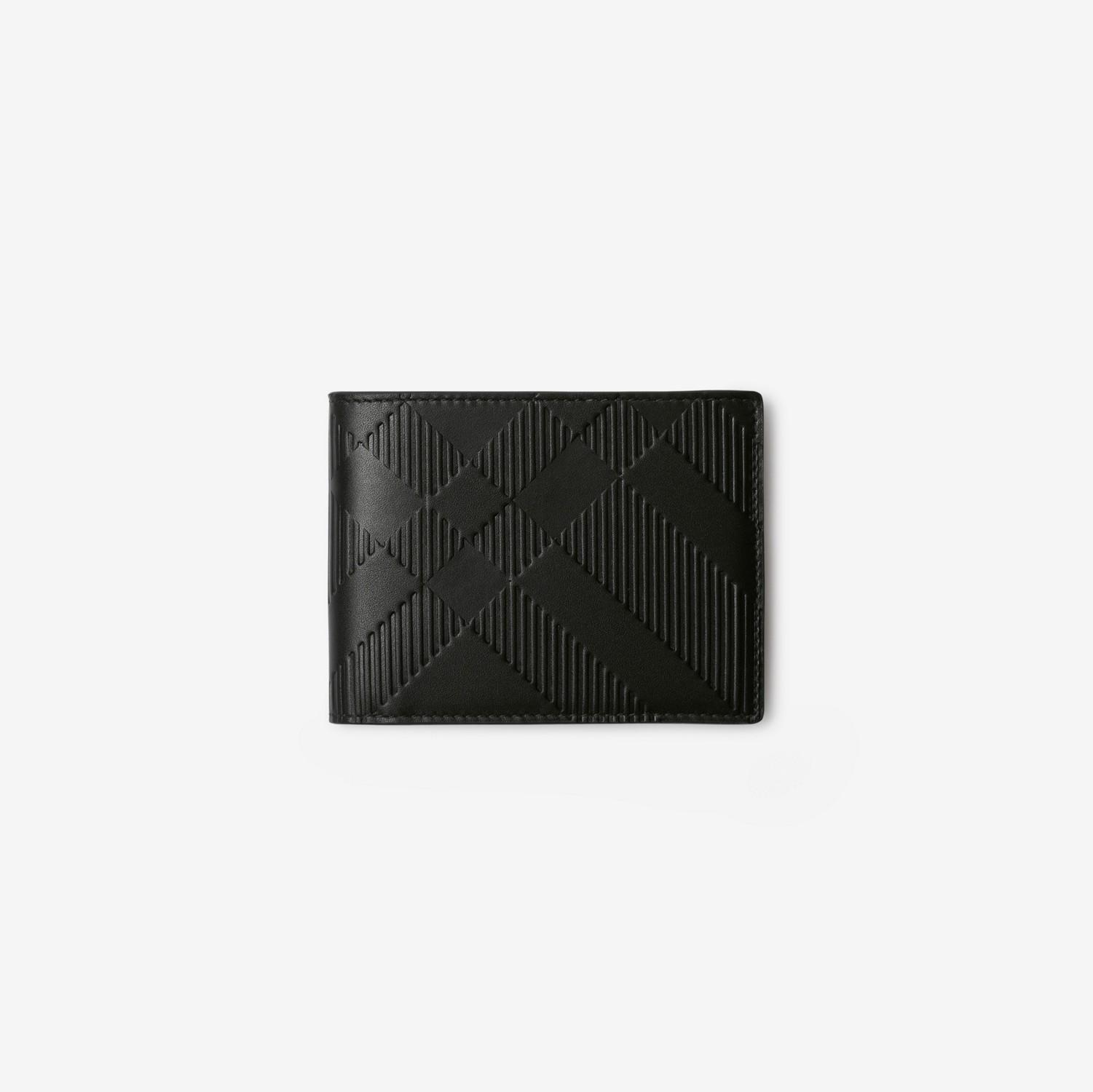 Embossed Check Slim Bifold Wallet by BURBERRY