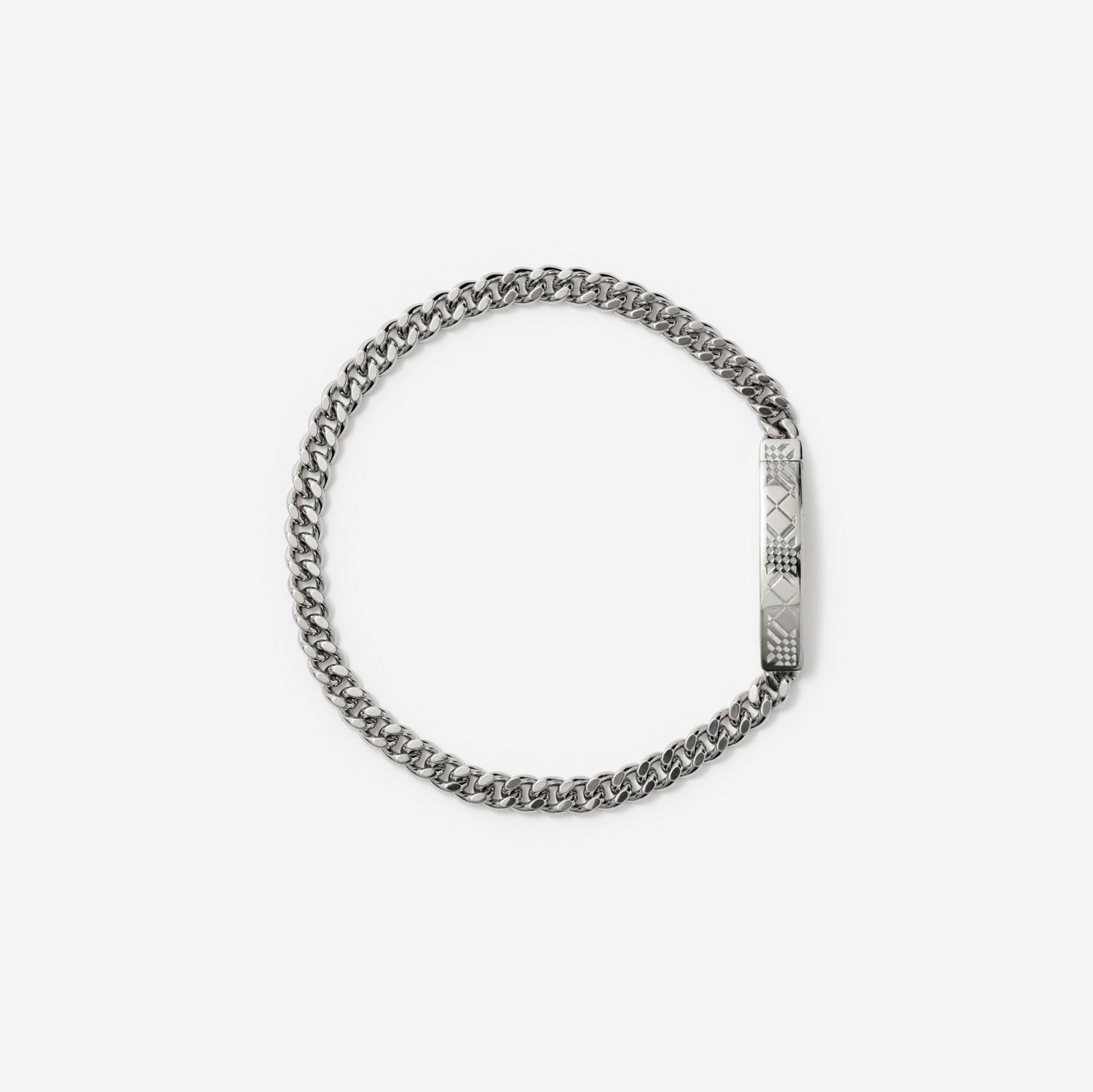 Engraved Check Chain Bracelet by BURBERRY