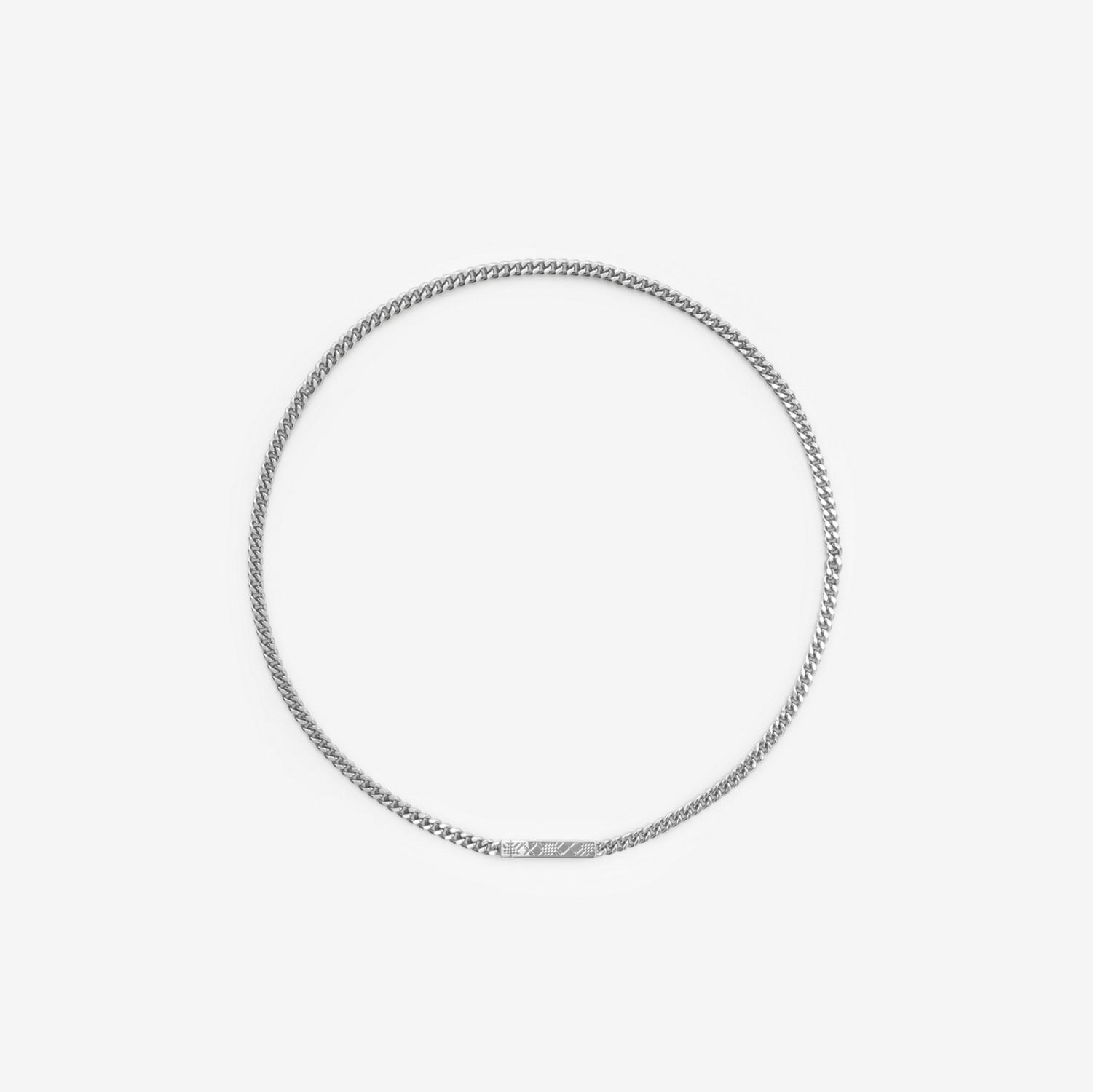 Engraved Check Chain Necklace by BURBERRY