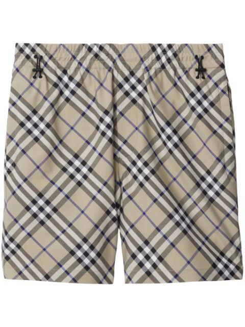 Equestrian Knight Burberry Check cotton shorts by BURBERRY