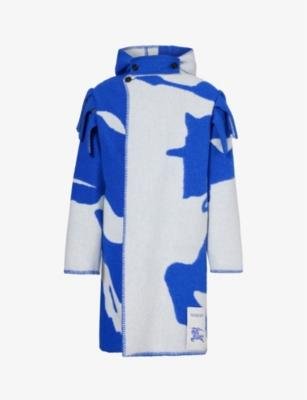 Equestrian Knight graphic-print wool cape by BURBERRY