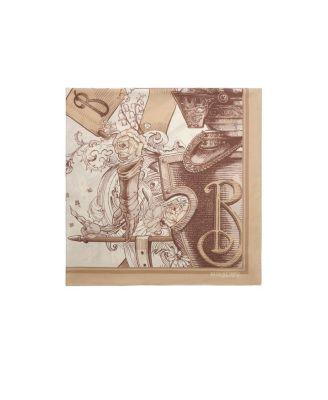 Etched Knight Cashmere Silk Scarf by BURBERRY