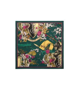 Etched Knight Silk Scarf by BURBERRY