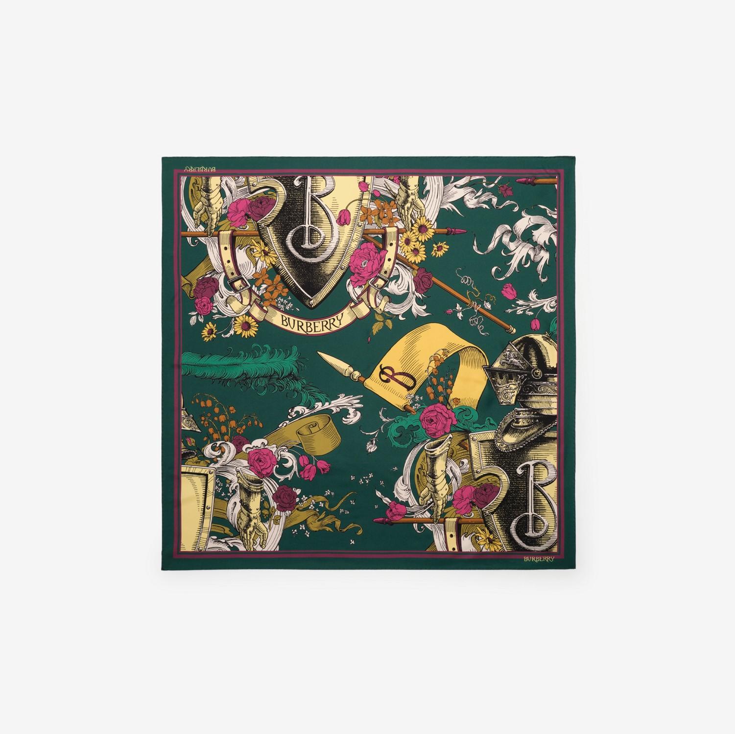 Etched Knight Silk Scarf by BURBERRY