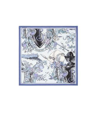Etched Knight Silk Scarf by BURBERRY