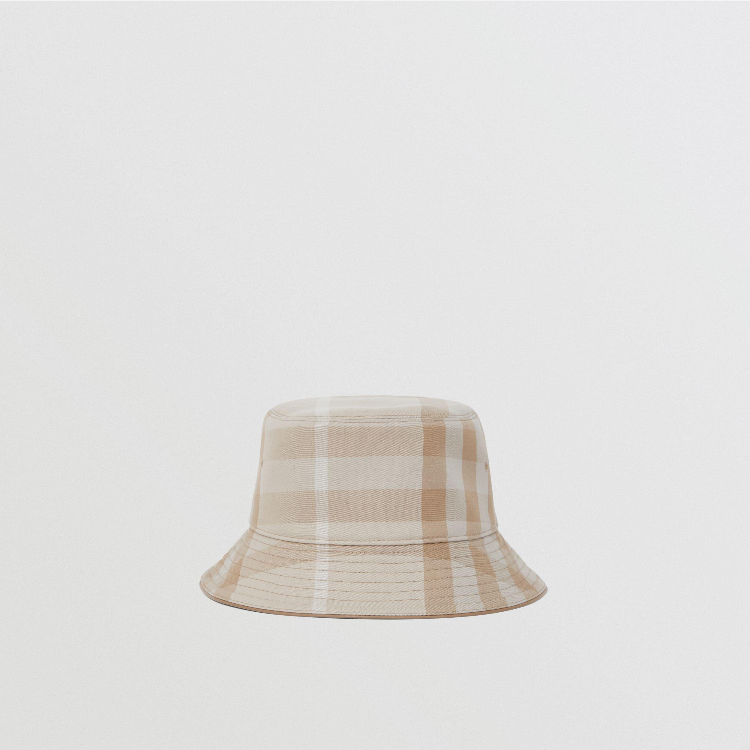 Exaggerated Check Cotton Bucket Hat by BURBERRY