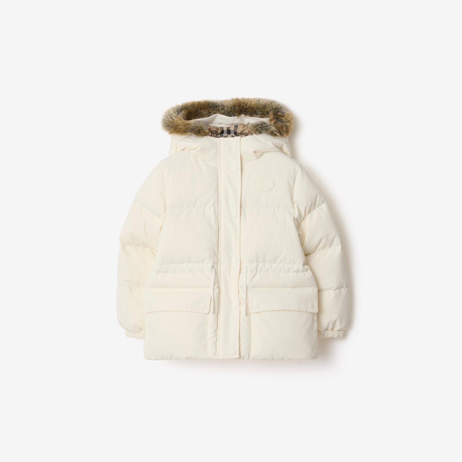 Faux Fur Trim Nylon Puffer Coat by BURBERRY