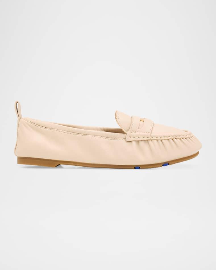 Fawn Leather Loafer Ballerina Flats by BURBERRY