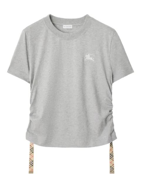 Festival Equestrian-Knight ruched-side T-shirt by BURBERRY