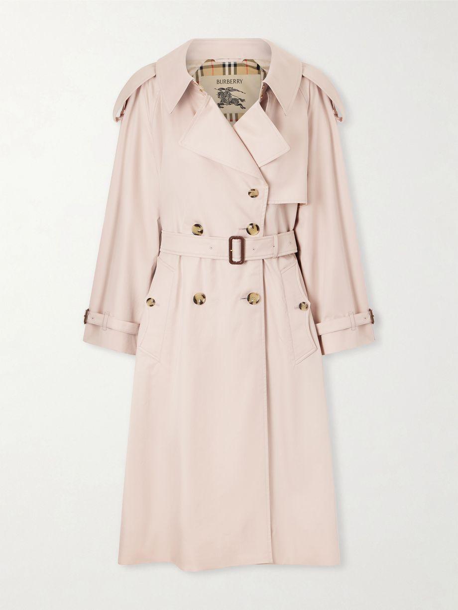 Fitzorvia double-breasted belted cotton-gabardine trench coat by BURBERRY