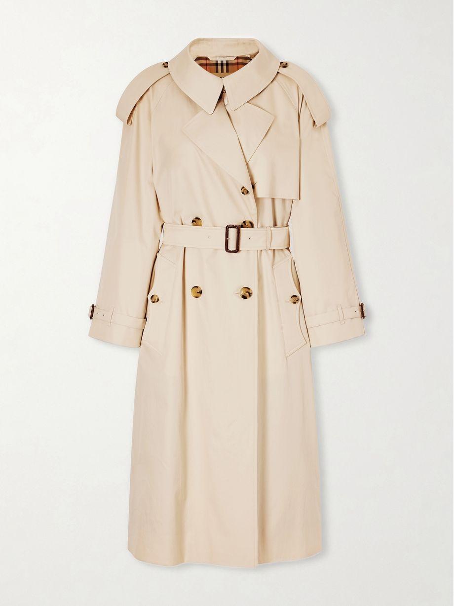 Fitzrovia belted cotton-gabardine trench coat by BURBERRY