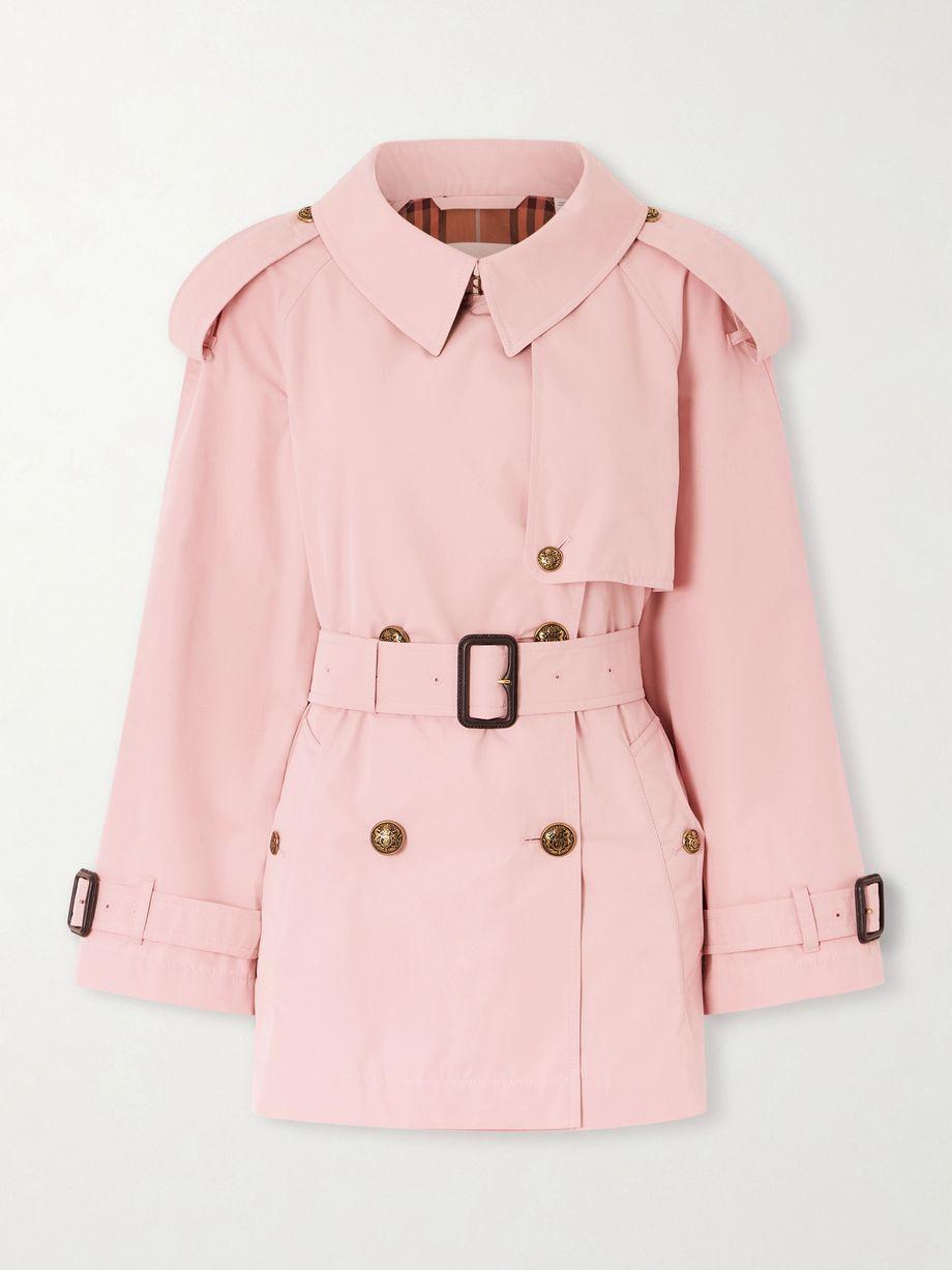 Fitzrovia double-breasted belted cotton-poplin trench coat by BURBERRY