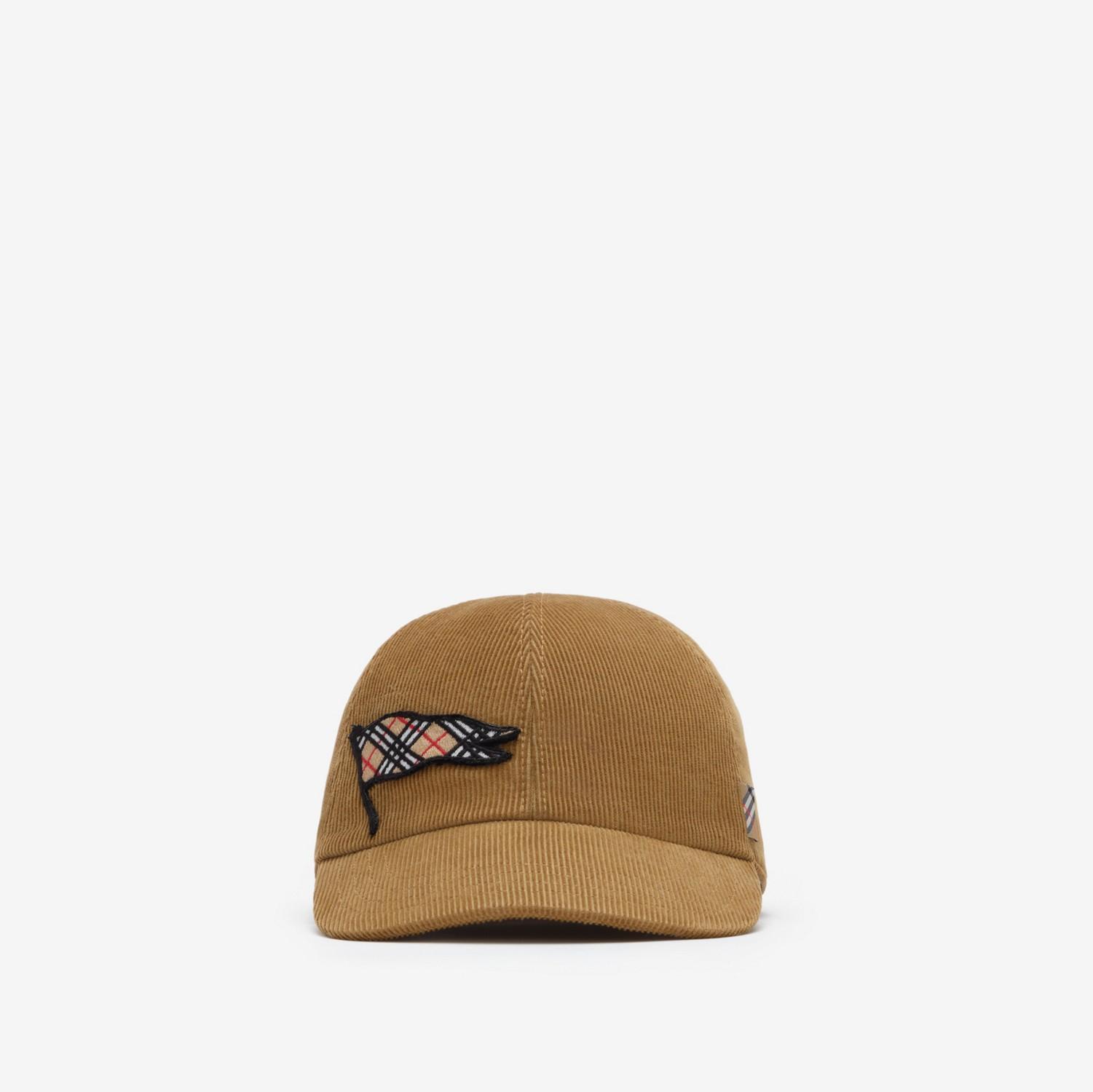 Flag Corduroy Baseball Cap by BURBERRY