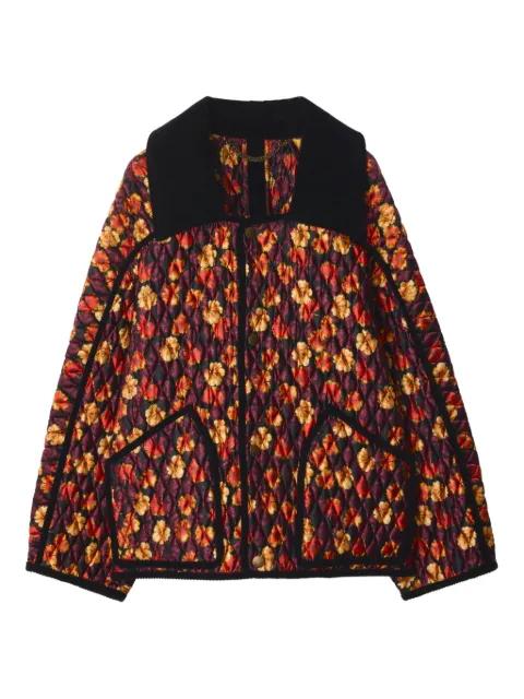 Floriston geranium leaf-print quilted jacket by BURBERRY