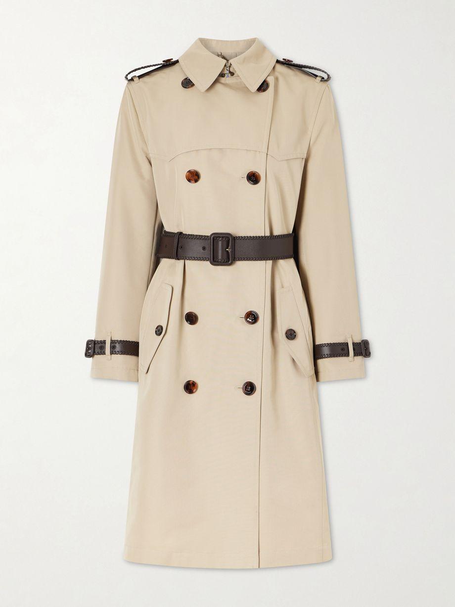 Foxfield silk and cotton-blend trench coat by BURBERRY