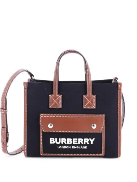 Freya Shopping Tote Canvas with Leather Mini shoulder bag by BURBERRY 
