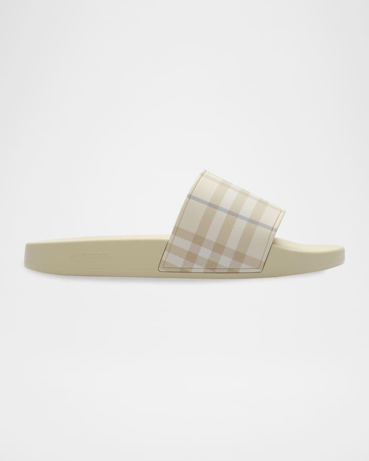 Furley Check Rubber Slide Sandals by BURBERRY