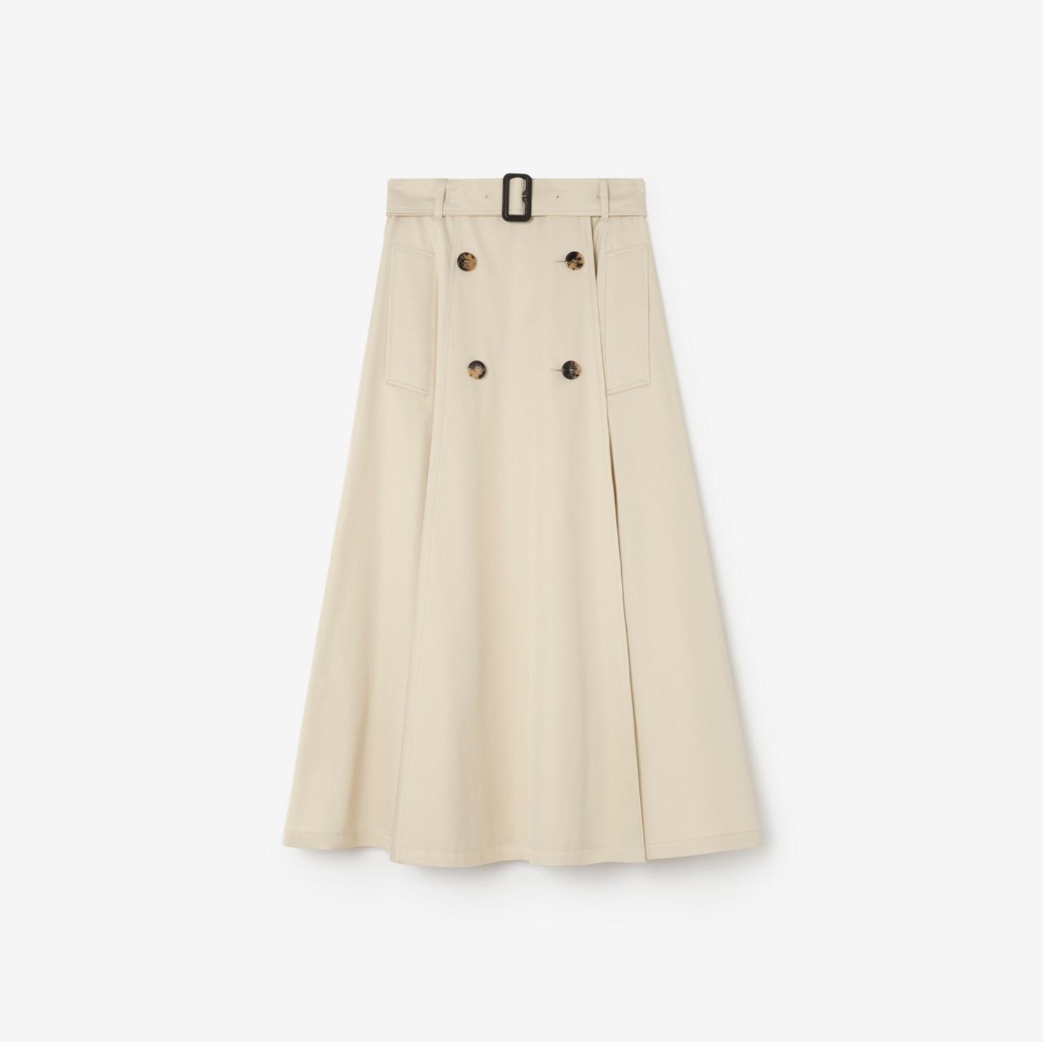 Gabardine Trench Midi Skirt by BURBERRY