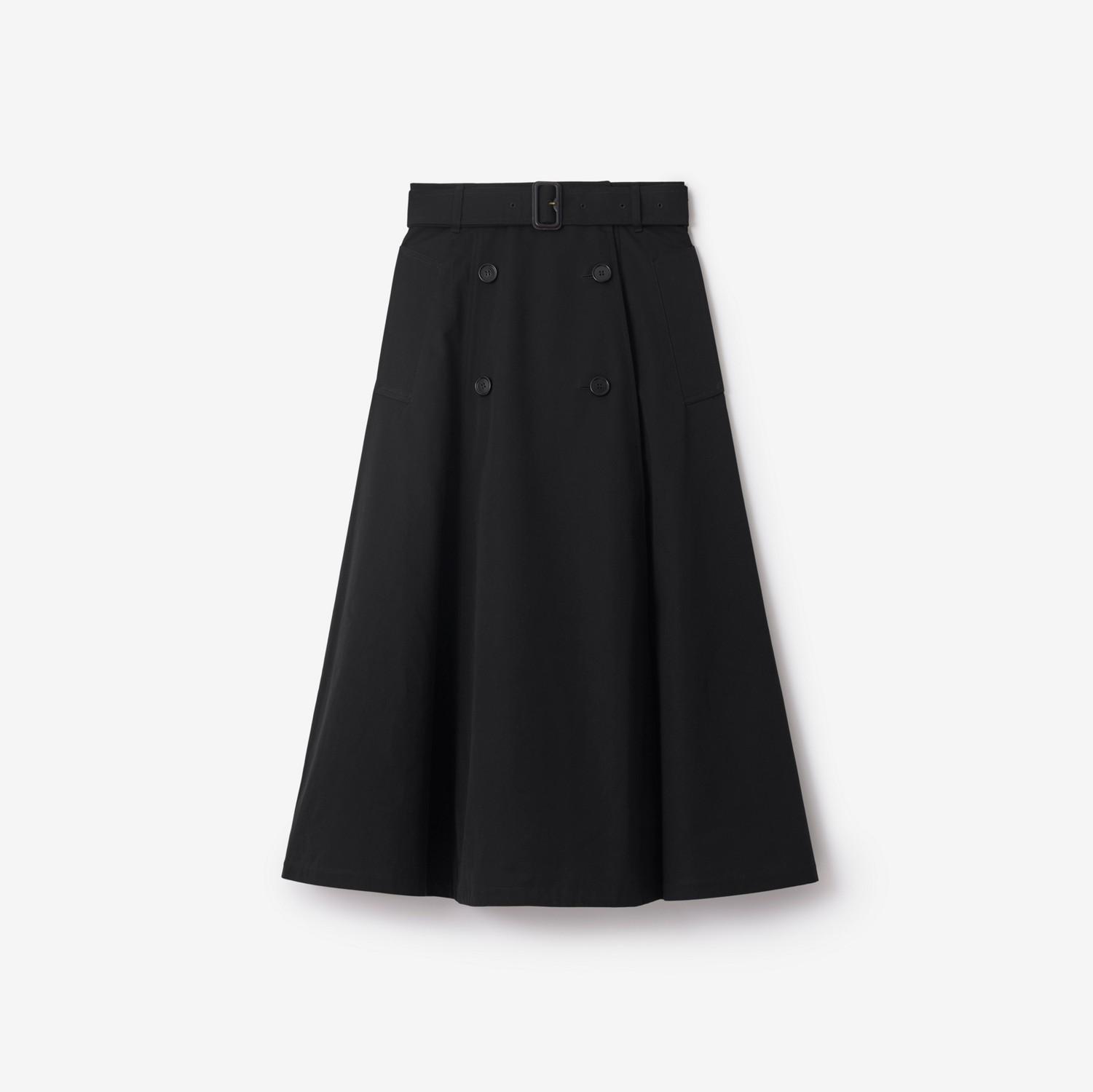 Gabardine Trench Midi Skirt by BURBERRY