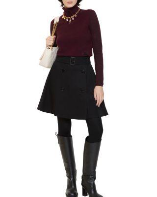 Gabardine Trench Mini Skirt by BURBERRY