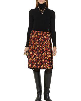 Geranium Leaf Quilted Nylon Skirt by BURBERRY