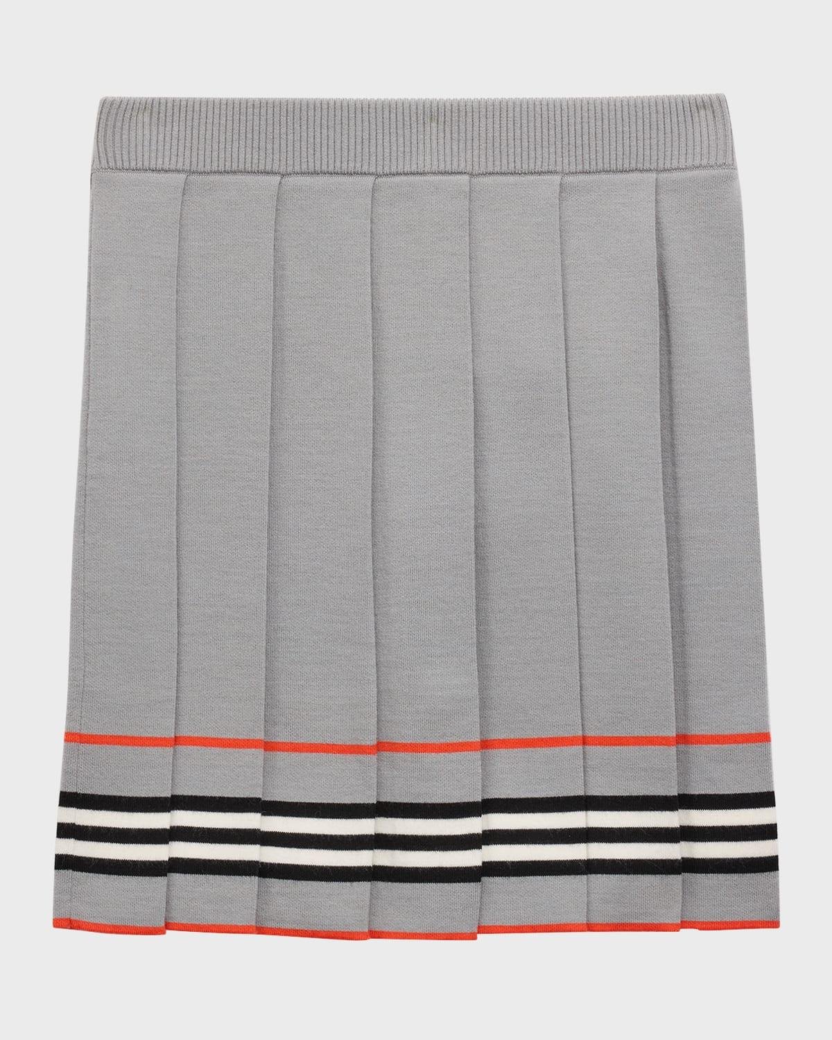 Girl's Amelia Striped Knit Mini Skirt, Size 3-14 by BURBERRY