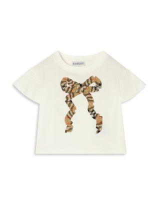 Girls' Check Bow Cotton Tee - Baby by BURBERRY