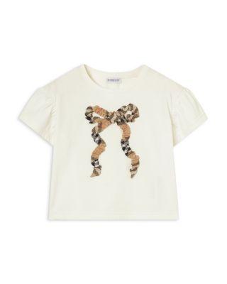 Girls' Check Bow Cotton Tee - Little Kid by BURBERRY