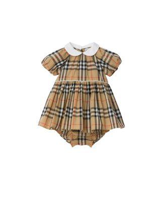 Girls' Check Cotton Dress with Bloomers - Baby by BURBERRY