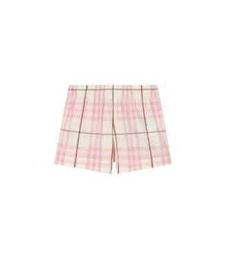 Girls' Check Cotton Shorts - Baby by BURBERRY