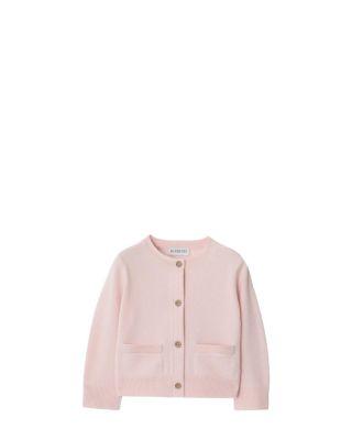 Girls' Check Patch Wool Cashmere Cardigan - Baby by BURBERRY