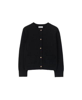 Girls' Check Patch Wool Cashmere Cardigan - Little Kid by BURBERRY