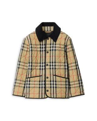 Girls' Check Quilted Barn Jacket - Little Kid by BURBERRY