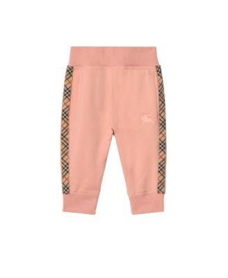 Girls' Check Trim Cotton Jogging Pants - Baby by BURBERRY