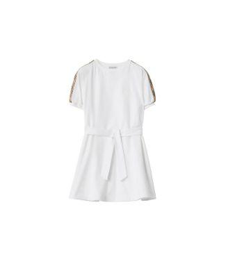 Girls' Check Trim Cotton T-shirt Dress - Little Kid by BURBERRY